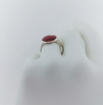 Rood paarse bladnerf ring