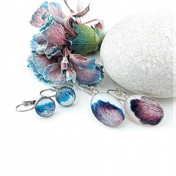 Echte bloem oorbellen