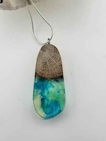 Epoxy hout hals sieraad
