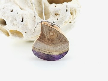 Paarse epoxy hout hanger