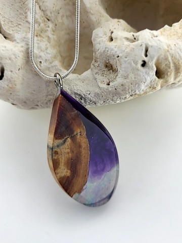 Paarse druppel hanger