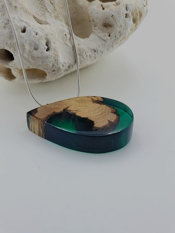 Groene epoxy hout hanger