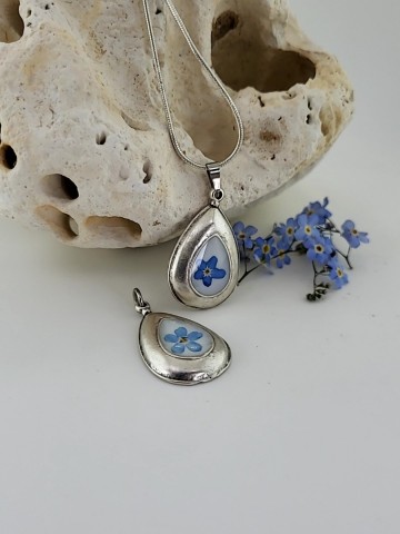 Vergeetmijnietjes hanger