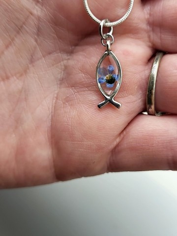 Gedroogde bloemen sieraad