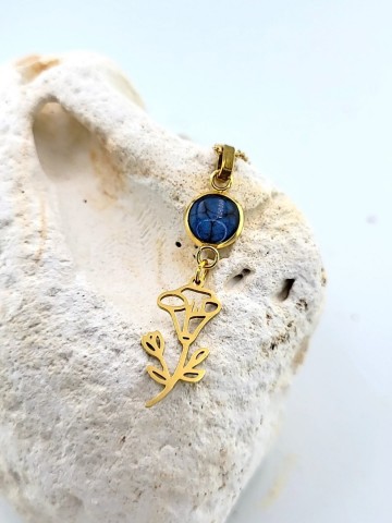 Geboorte bloem September Aster goud