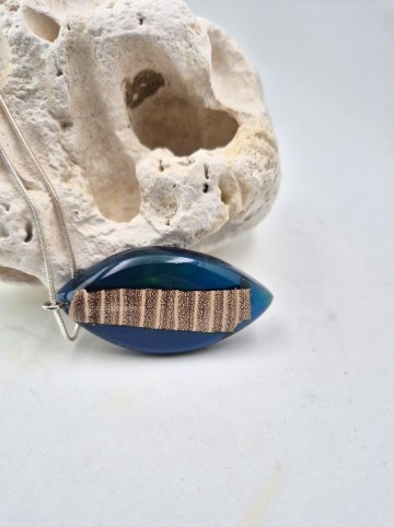 Blauwe eikenhout hanger