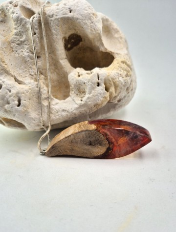 Paars rode hout epoxy hanger