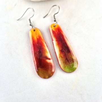 Alcohol inkt hang oorbellen