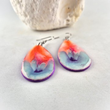 epoxy hang oorbellen