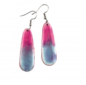 Roze blauwe oorbellen