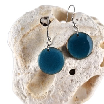 Ronde houten oorbellen