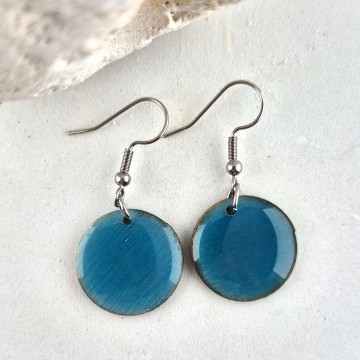 Turquoise ronde oorbellen