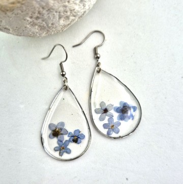 RVS druppel oorbellen met haak