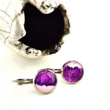 Echte bloemen oorbellen