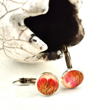 Gedroogde bloemen oorbellen