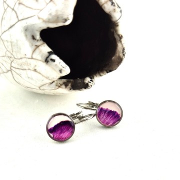 RVS oorbellen met bloemen