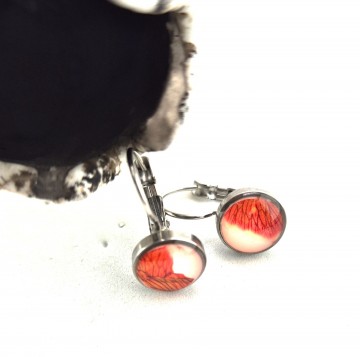 Rode anjer oorbellen