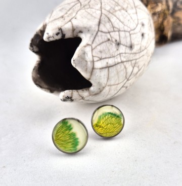 Groene steek oorbellen