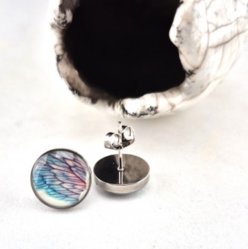 RVS oorbellen met pin