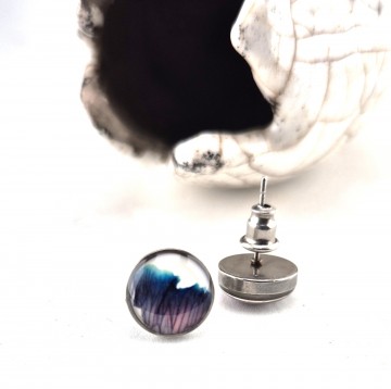 Oorbellen met gedroogde bloemen