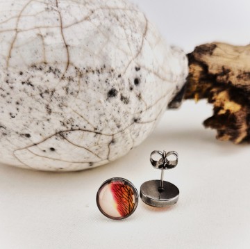 RVS oorbellen met pin