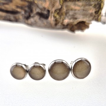 Cabochon oorbellen 10 en 12 mm