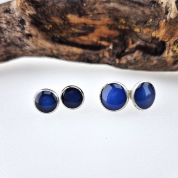 Blauwe stud oorbellen