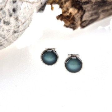 Cabochon hars steek oorbellen