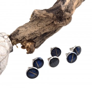 Steek oorbellen met blad nerf