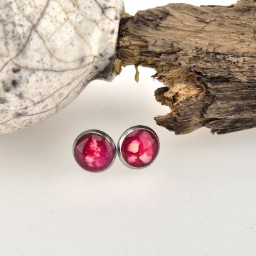 Cyclaam roze stud oorbellen voor haar