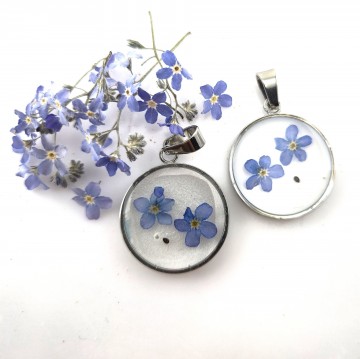 Ronde rvs bloemen hanger