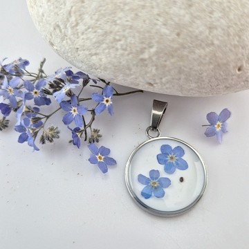 Miskraam sieraad met vergeet mij nietje