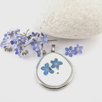 Druppel hanger met vergeet mij nietje