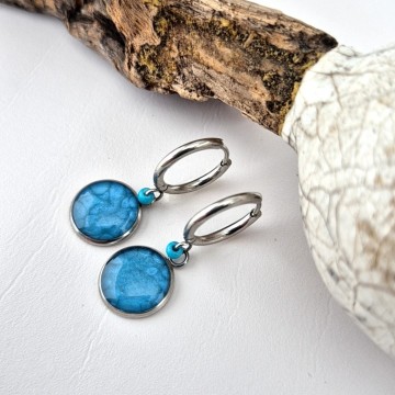 Handgemaakte oorbellen met oorring rvs