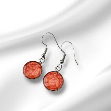 RVS cabochon oorbellen met haak