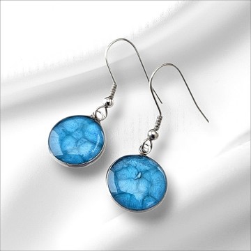 Oorbellen met Aqua blauw