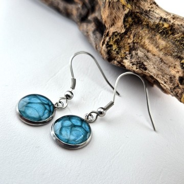 Cabochon oorbellen geboorte kleur