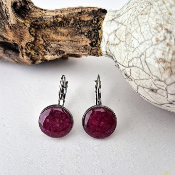 RVS cabochon oorbellen met epoxy