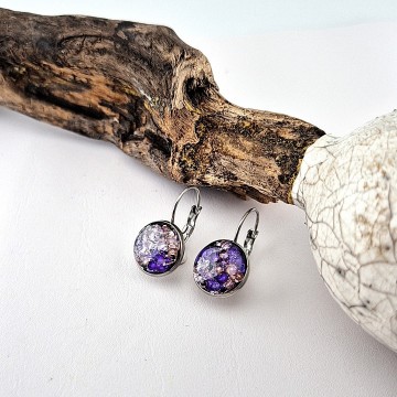 rvs cabochon hang oorbellen met gesloten haak