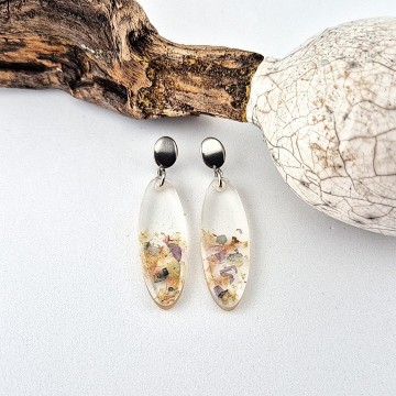 bloemen oorbellen met epoxy hars