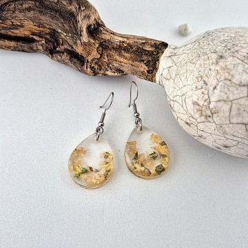 Licht gewicht epoxy oorbellen met bloemen