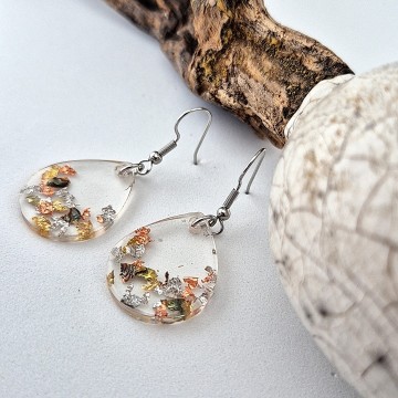 unieke licht gewicht epoxy oorbellen met rvs haak