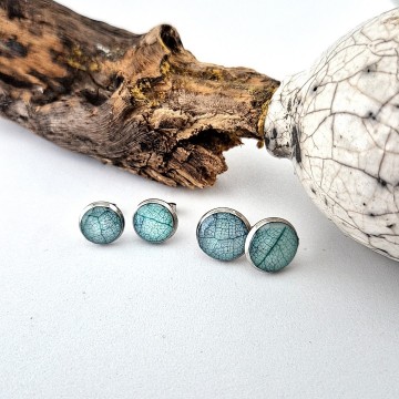 rvs oorbellen met pin en epoxy