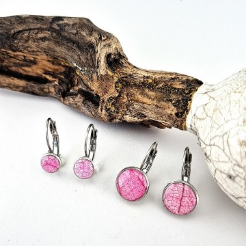 Gekleurde bladnerf oorbellen