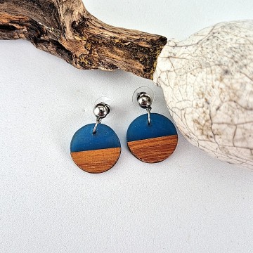 Roze oorbellen met pin